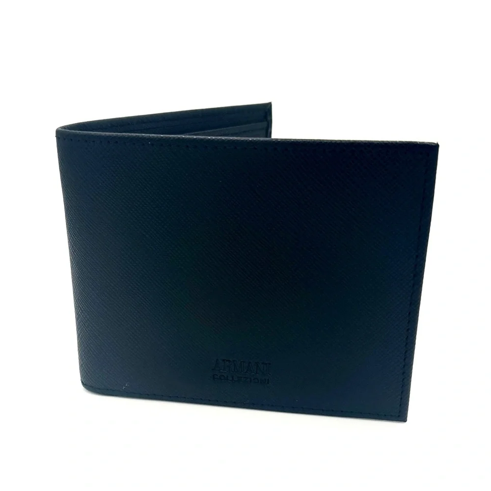 Giorgio Armani Collezioni Bi-fold saffiano leather wallet